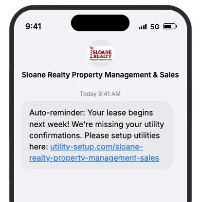 Branded tenant link on phone